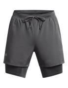 Ua Launch 5'' 2-In-1 Shorts Sport Shorts Sport Shorts Grey Under Armou...