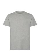 S/S Crew Neck Tops T-shirts Short-sleeved Grey Calvin Klein