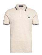 Twin Tipped Fp Shirt Tops Polos Short-sleeved Cream Fred Perry