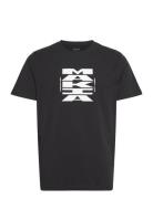 State T-Shirt Tops T-shirts Short-sleeved Black Makia