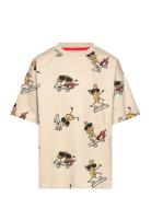 Tnnarfalle Os S_S Tee Tops T-shirts Short-sleeved Beige The New