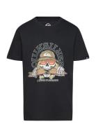 Ev Skull Feast Ss Yth Tops T-shirts Short-sleeved Black Quiksilver