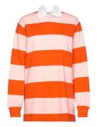 Long-Sleeved Rugby Mini Dress Lyhyt Mekko Orange Monki