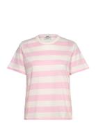 Single Organic Grace Tee Tops T-shirts & Tops Short-sleeved Pink Mads ...