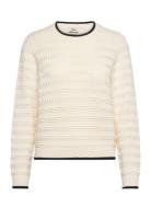 Tight Cotton Ingrid Knit Tops Knitwear Jumpers Cream Mads Nørgaard