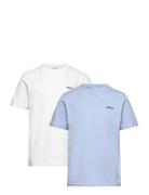 Set 2 T-Shirts Tops T-shirts Short-sleeved Blue BOSS