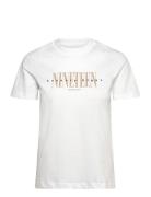 19 Graphic Reg Tee Tops T-shirts & Tops Short-sleeved White Calvin Kle...