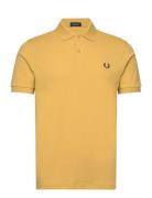 The Fred Perry Shirt Tops Polos Short-sleeved Yellow Fred Perry