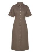 Benita Long Dress Polvipituinen Mekko Brown Noella