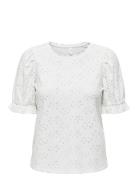 Onlnew Smilla S/S Puff Top Jrs Tops Blouses Short-sleeved White ONLY