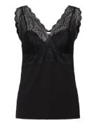 Rwbiarritz Sl Strap Lace Top Tops T-shirts & Tops Sleeveless Black Ros...