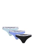 Thong 3Pk Stringit Alusvaatteet Blue Calvin Klein