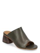 Sandals - Block Heels Korolliset Sandaalit Khaki Green ANGULUS