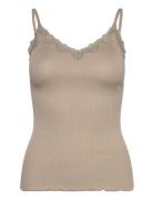 Rwbeatha Sl Regular Singlet Top Tops T-shirts & Tops Sleeveless Khaki ...