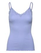 Rwbeatha Sl Regular Singlet Top Tops T-shirts & Tops Sleeveless Blue R...