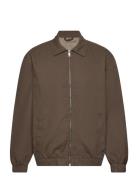 Zip Through Overshirt Ohut Takki Brown Lindbergh