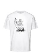 Sail T-Shirt Tops T-shirts Short-sleeved White Makia