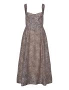 Lilah Corset Midi Dress Polvipituinen Mekko Brown Bardot