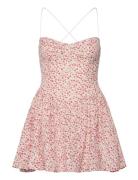 Estie Embroidered Mini Dress Lyhyt Mekko Red Bardot