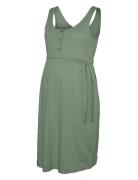 Mlevi Lia S/L Jrs Abk Dress 2F A. Noos Polvipituinen Mekko Green Mamal...