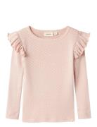 Nmfrachel Nan Ls Slim Top Lil Tops T-shirts Long-sleeved T-shirts Pink...