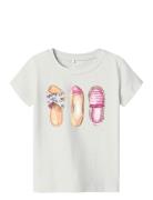 Nmfdessy Ss Top Tops T-shirts Short-sleeved Cream Name It