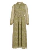 Viedee L/S Ankle Dress/Dc/Ka Maksimekko Juhlamekko Khaki Green Vila
