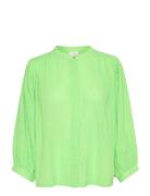 Karoca Blouse Tops Blouses Long-sleeved Green Kaffe