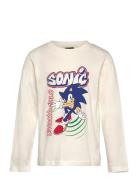 Tshirt Tops T-shirts Long-sleeved T-shirts Cream Sonic