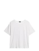 Studios Dropped Shoulder Tee Tops T-shirts & Tops Short-sleeved White ...