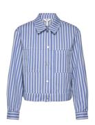 Objsola Re Ls Twill Shirt E Ott Tops Shirts Long-sleeved Blue Object