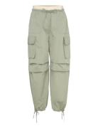 Loose Nylon Cargo Trousers Bottoms Trousers Cargo Pants Green Monki