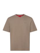 Austin T-Shirt Tops T-shirts Short-sleeved Brown HUGO