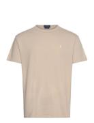 Classic Fit Jersey Crewneck T-Shirt Tops T-shirts Short-sleeved Beige ...