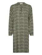 Fqadney-Dress Polvipituinen Mekko Khaki Green FREE/QUENT