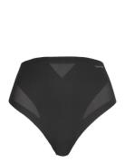 Sculpted Firm Mesh Thong Stringit Alusvaatteet Black Calvin Klein