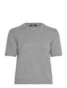 Knitted Top Tops Knitwear Jumpers Grey Gina Tricot