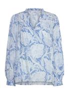 Shirt Cwrine Old Paisley Tops Blouses Long-sleeved Blue Claire Woman