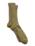 Fine Cotton Rib Socks Lingerie Socks Regular Socks Khaki Green Mp Denm...