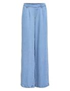 Objframe Lisa Wide Mw Pants Noos Bottoms Trousers Wide Leg Blue Object