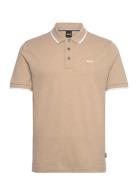 Parlay 190 Tops Polos Short-sleeved Beige BOSS