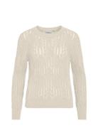 Vicotti O-Neck L/S Knit Top Tops Knitwear Jumpers White Vila