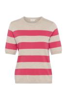 Kalizza Striped Knit Tops Knitwear Jumpers Beige Kaffe