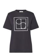 Slvarga Tee Ss Tops T-shirts & Tops Short-sleeved Navy Soaked In Luxur...