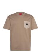 Dombiro Designers T-shirts Short-sleeved Beige HUGO