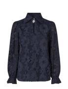 Rikkadea Ns Tops Blouses Long-sleeved Navy Dea Kudibal