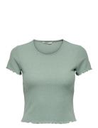 Onlemma S/S Short Top Noos Jrs Tops T-shirts & Tops Short-sleeved Gree...