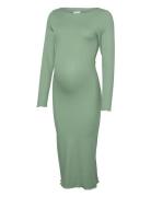 Mlfreya Ls Jrs Midi Dress Polvipituinen Mekko Green Mamalicious