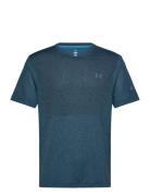 Ua Seamless Stride Ss Sport T-shirts Short-sleeved Navy Under Armour