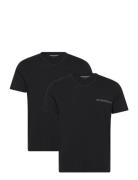 2 Pack Top Tops T-shirts Short-sleeved Black Emporio Armani